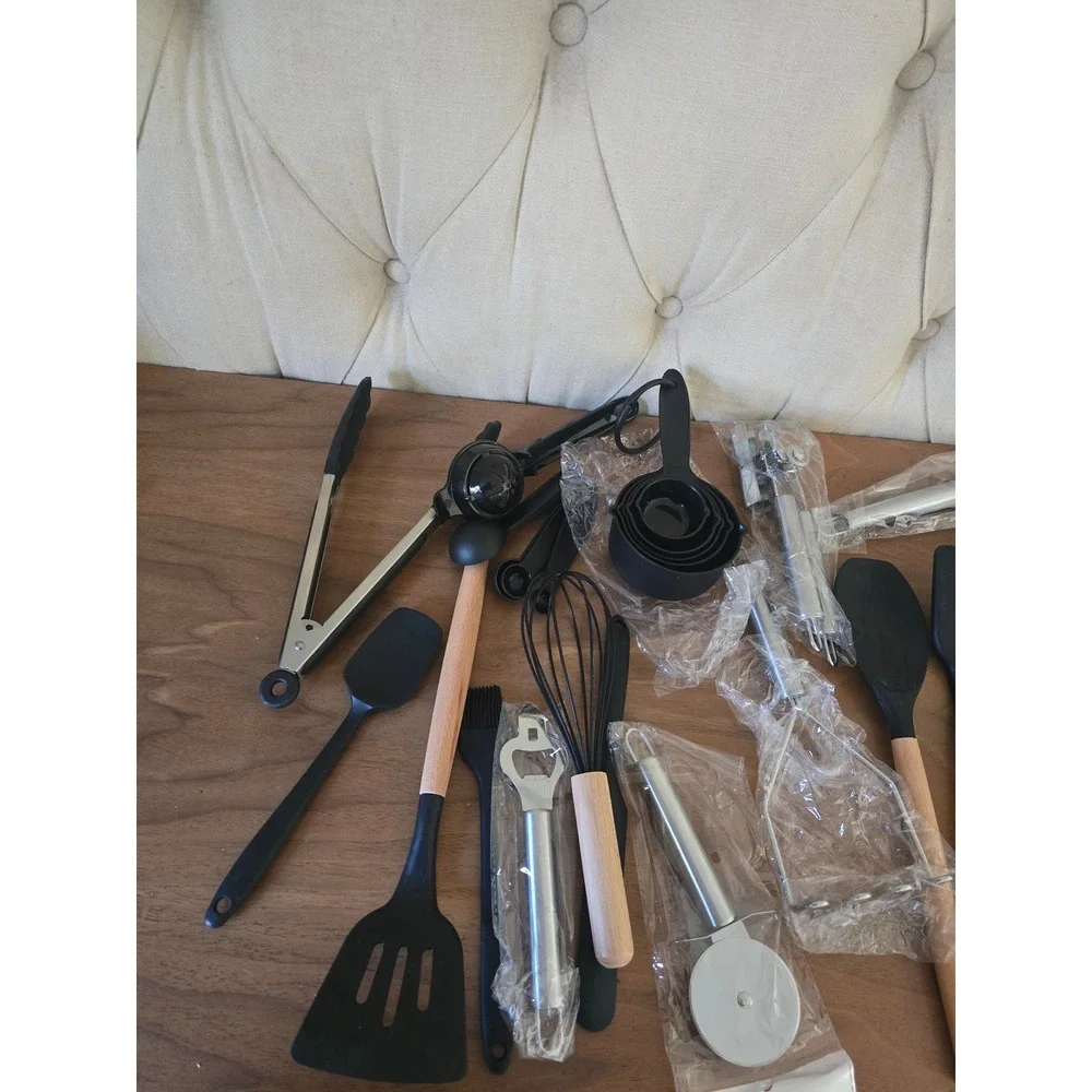 Complete Kitchen Utensil Set – Silicone & Stainless Steel Cooking Tools Bundle